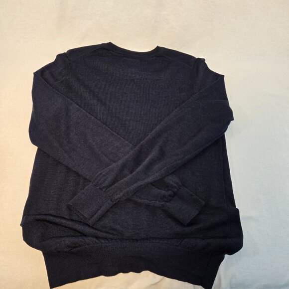 MON ES.SENTIEL DEVRED 1902 Old Money Quite Luxury Minimalist Navy Sweater Size L - Picture 7 of 16
